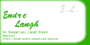 endre langh business card